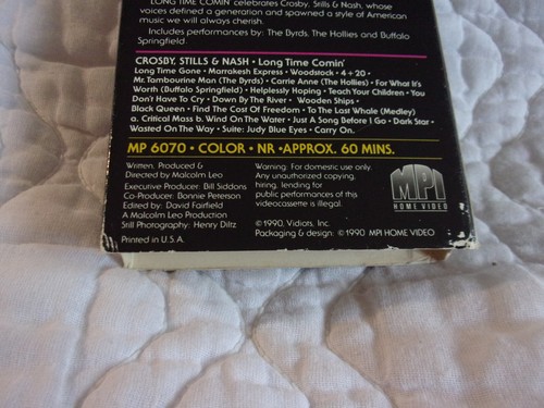 CROSBY STILLS AND & NASH LONG TIME COMING' VHS THE BYRDS HOLLIES DOKUMENTARFILM LIVE - Bild 4 von 9