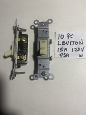 10 Pc Leviton Toggle Single Pole 15 Amp Switch USA Nos