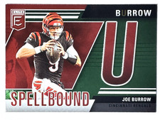 JOE BURROW Bengals 2024 Panini Donruss Elite GREEN SPELLBOUND U INSERT Card #36