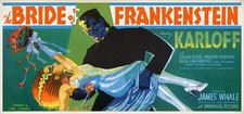 BRIDE OF FRANKENSTEIN (1935) - fully restored 27"x58" AMAZING movie poster!
