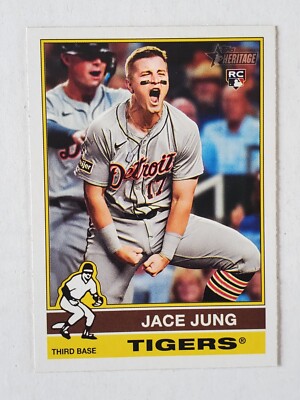 JACE JUNG 2025 Topps Heritage IMAGE VARIATION SP #71 Tigers