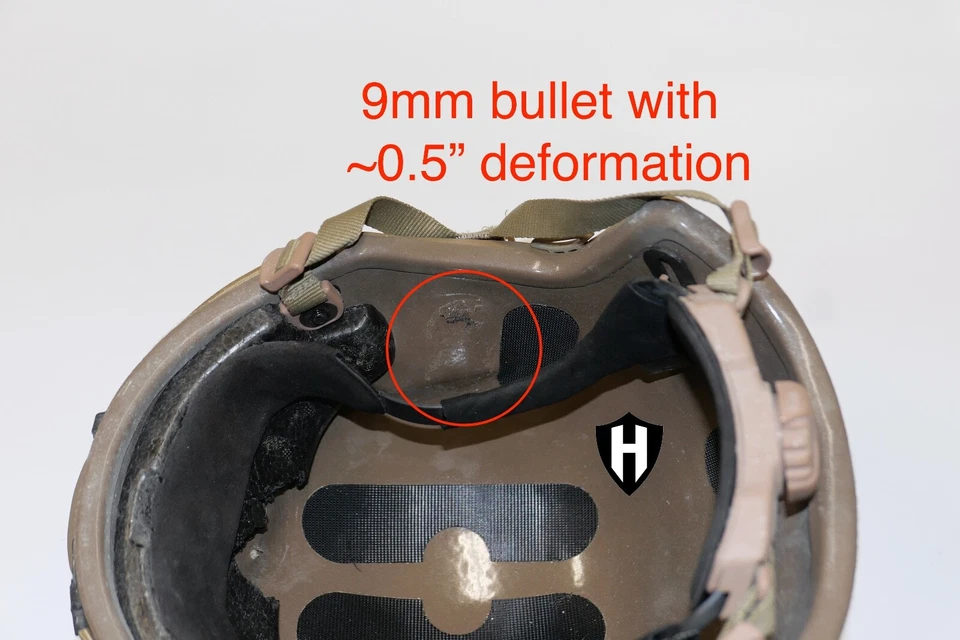 Casco balístico HHV ATE estilo Nivel 3A, hecho con Kevlar - probado en laboratorio y video Foto 3 de 4