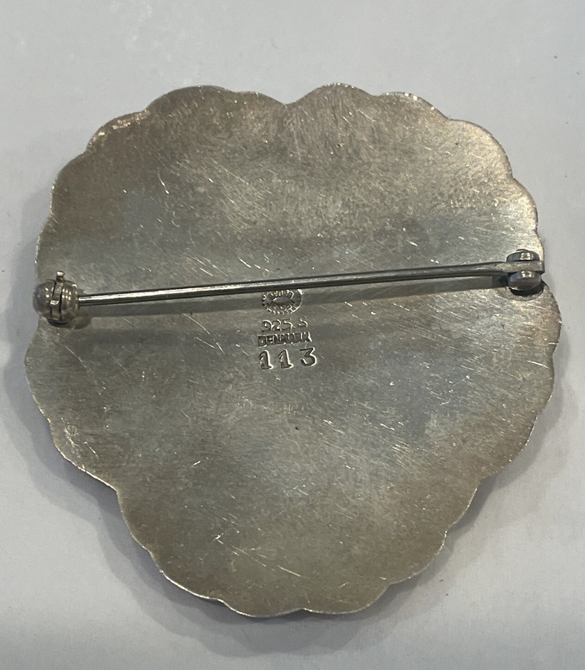 Jensen 113 Pansy Sterling Silver Floral Carnelian Brooch eBay