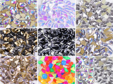100 pcs Flatback Blend shape K9 glass DIY Manicure Art Rhinestone Small Nail