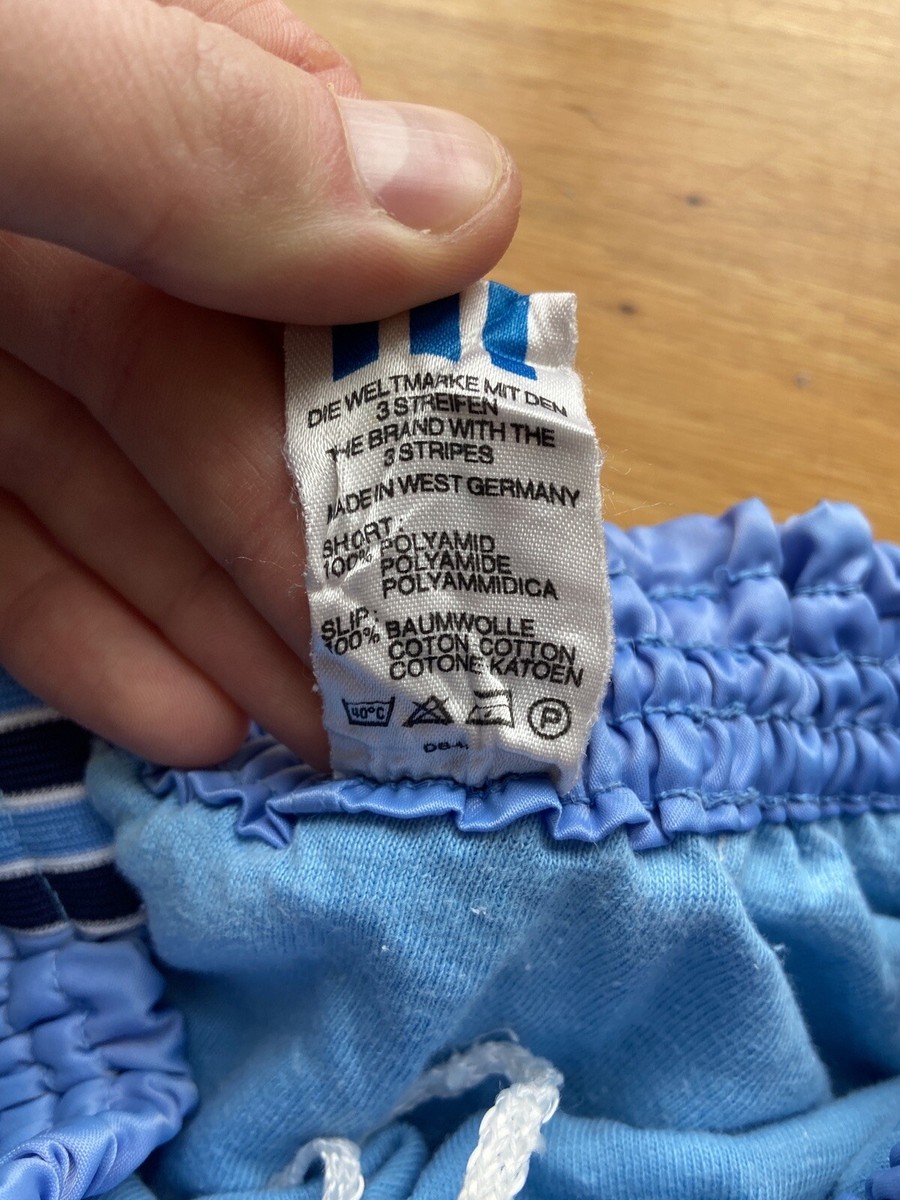 Short Polyamide Vintage Bleu – Années 80, Made In France, Taille L