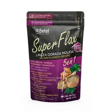Betel Natural SuperFlax 5 en 1 Golden Flaxseed Powder - Powerful Superfood 12 Oz