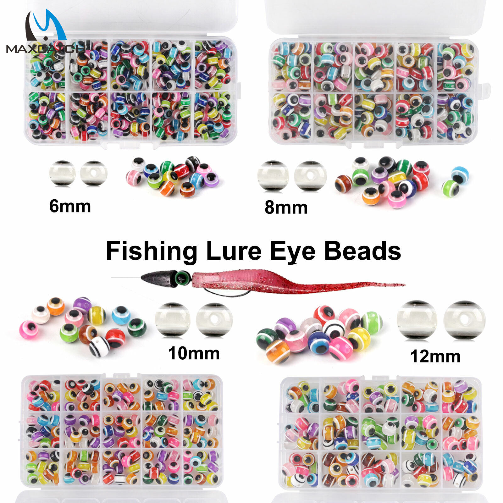 Maxcatch 120pcs-300pcs Fishing Eye Beads Fishing Line Beads with