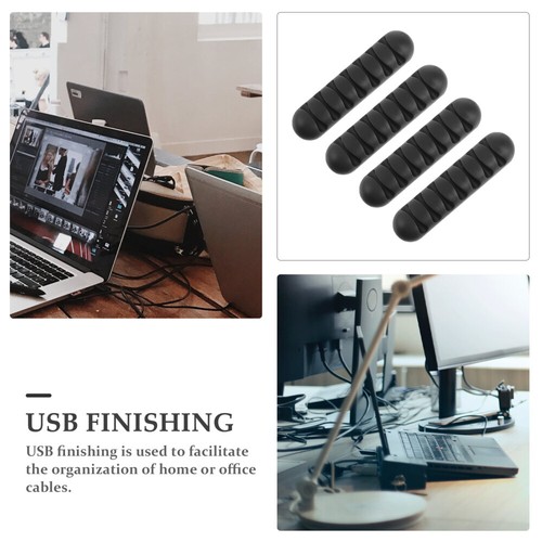 4 Pcs Drahtfixierer Kabelhalter Für Schreibtisch Ladekabel-Organizer - Afbeelding 10 van 12