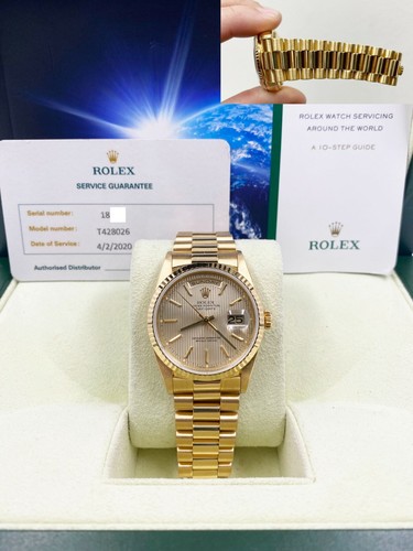 Date 18238 Champagne Tapestry 18K Gold 