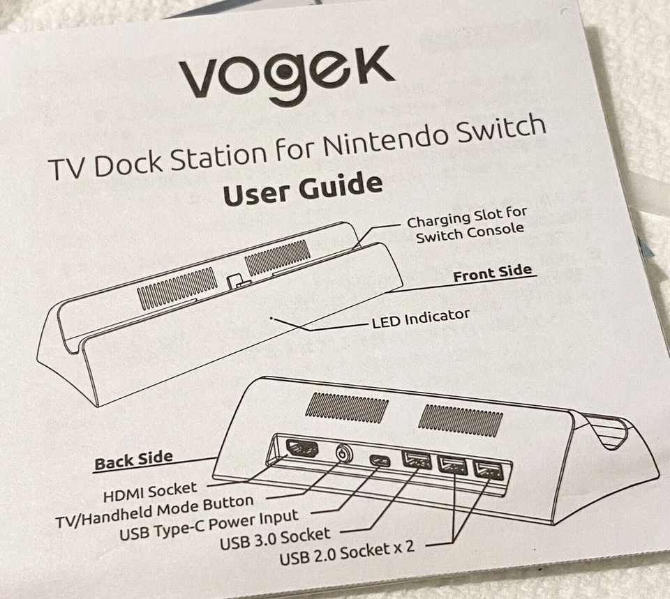 Estación Base TV para Nintendo Switch con Tipo C a HDMI compatible USB Foto 4 de 4