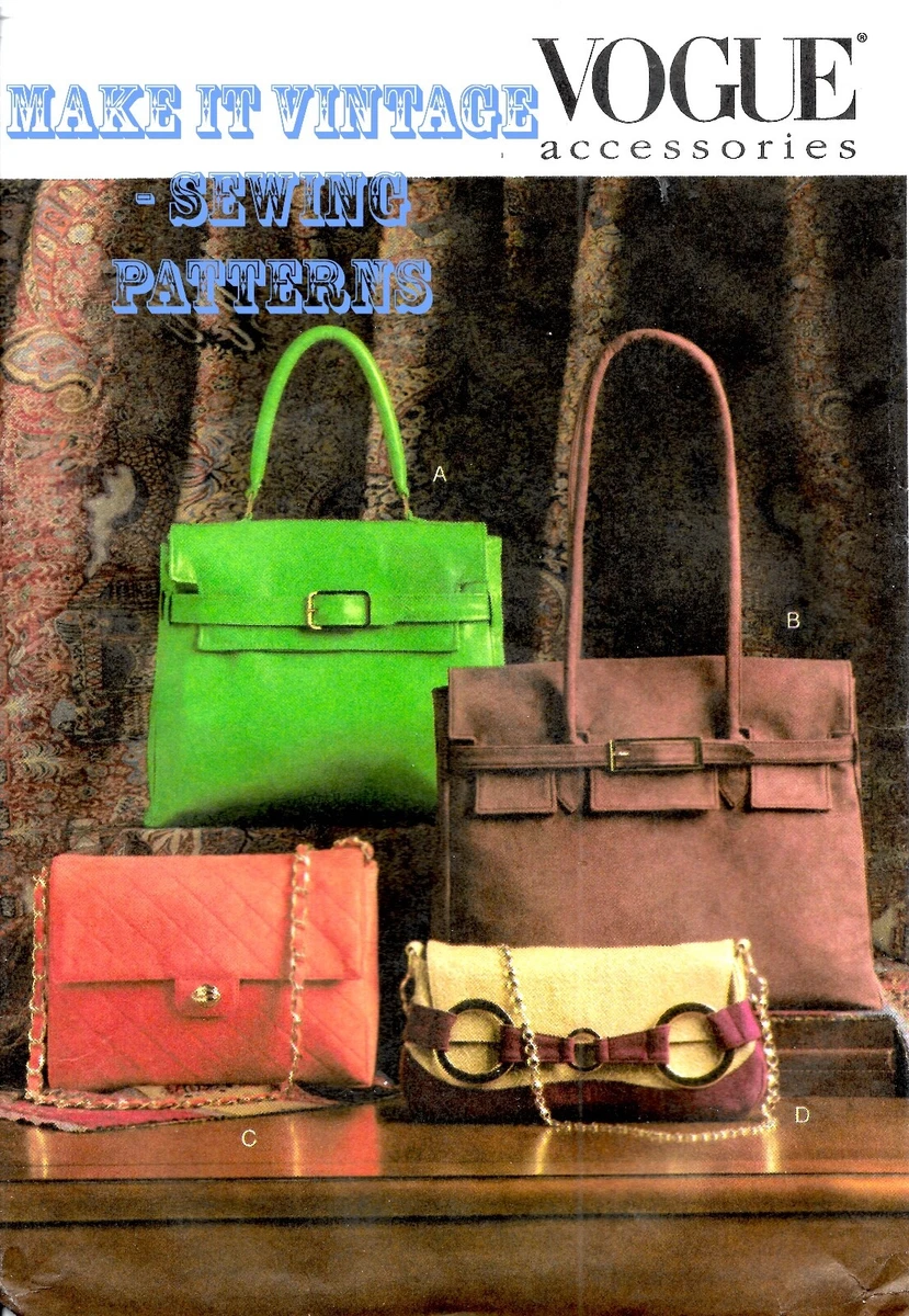 Vintage Handbag sewing pattern Vogue Hermes Birkin Kelly Gucci eBay