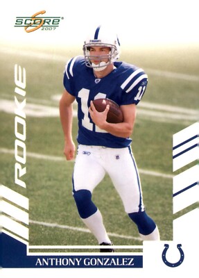 2007 Score Anthony Gonzalez Rookie Card #353 Colts