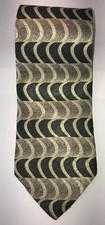 New Old Stock Stafford Executive 100 Silk Neck Tie Green  Gold 58" Length