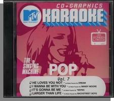 Karaoke CD G - MTV Pop Hits Vol 7 - New Singing Machine CD Larger Than Life 