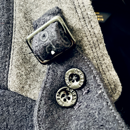 Armani Jeans Peacoat Men’s Small Navy Blue Wool 30th Anniversary Tweed Jacket - Picture 8 of 16