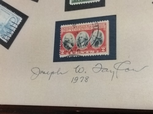 Stamps And Autographs In A Picture Frame - Picture 2 of 12