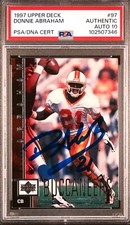 1997 Upper Deck #97 Donnie Abraham Autograph Rookie PSA 10 Tampa Bay Buccaneers