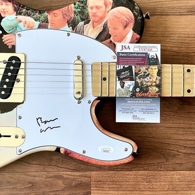 BRIAN WILSON Signed Guitar Custom Graphics 1/1 JSA COA THE BEACH