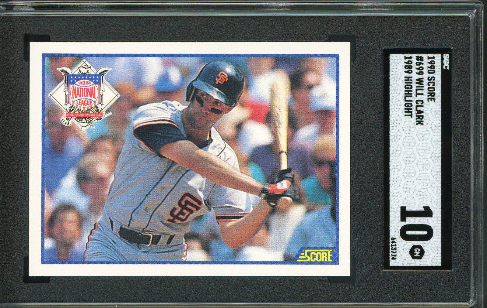 1990 Score 1989 Highlight Will Clark #699 SGC 10 GEM MINT Super Sharp + FRESH!