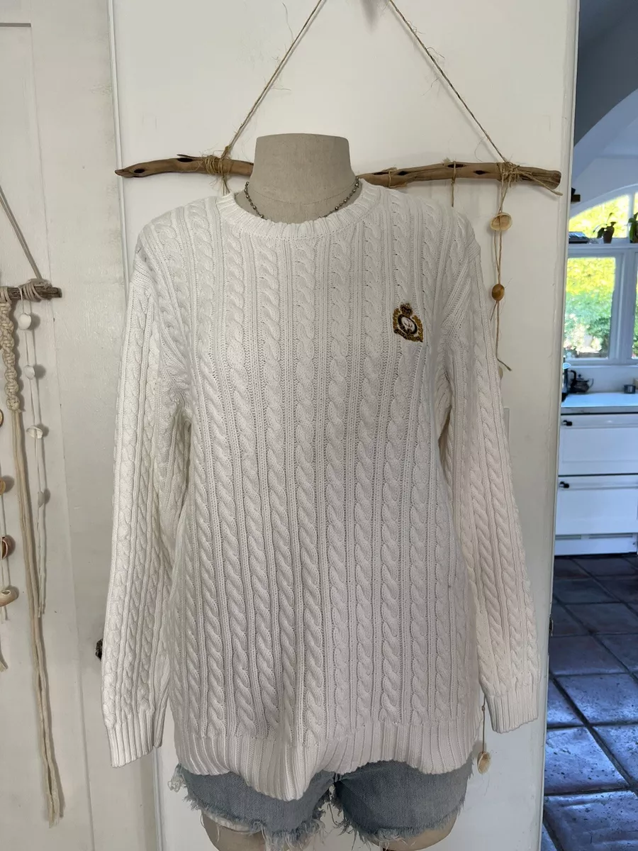 Vervreemding leider Bezet LAUREN Ralph Lauren White Cotton Cable Knit Sweater with Crest, size Med. EUC! | eBay Vervreemding leider Bezet LAUREN Ralph Lauren White Cotton Cable Knit Sweater with Crest, size Med. EUC! | eBay