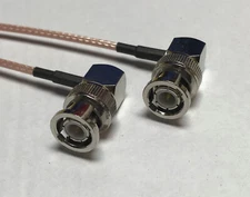 BNC Male Angle to BNC Male Angle Pick Your Length RG178 Coaxial Cable USA LOT