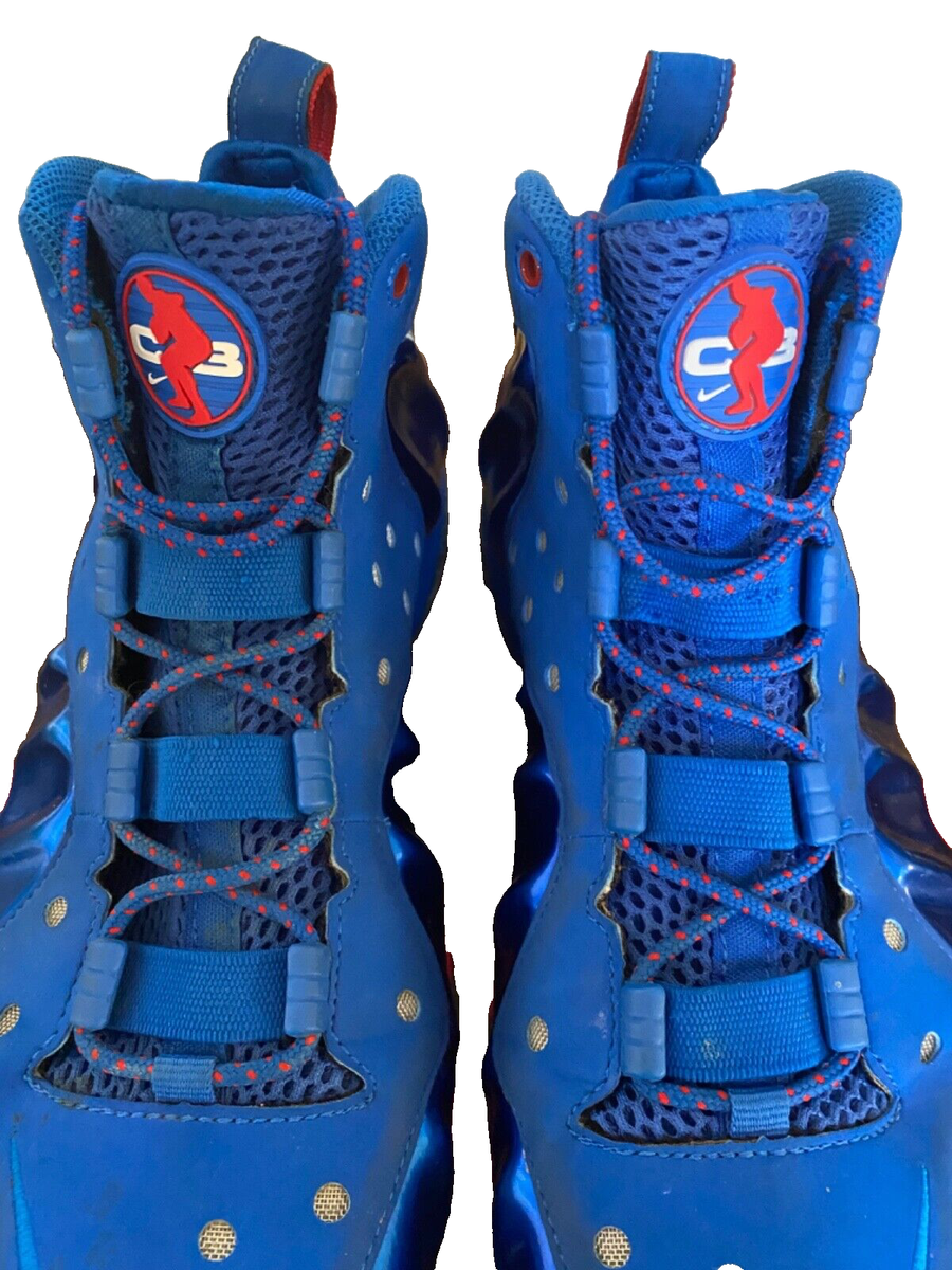 Nike Posite Max Sixers 76ers Shoes BARKLEY Blue Red 555097-300