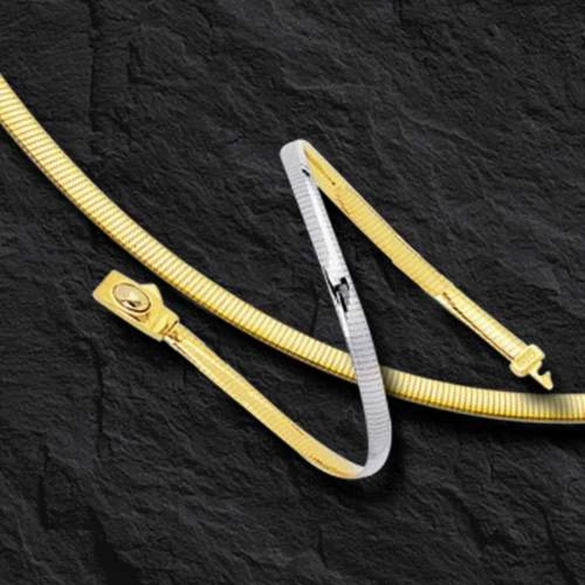 Reversible omega sale necklace