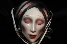 ABOUT FACE CLAY ART MARDI GRAS MASK HANGING RIBBONS PERFECT