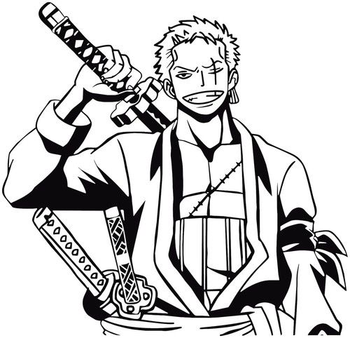 One Piece -- Roronoa Zoro Anime Decal Sticker for Car/Truck/Laptop - Picture 1 of 4