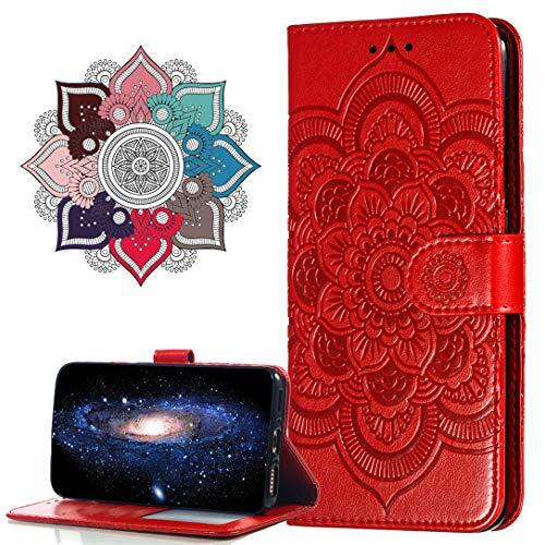 MRSTER Xiaomi Redmi Note 7 Custodia Flip, Goffratura Design Case in PU (S4z)