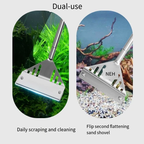 Aquarium Stainless Steel Fish Tank Algae Removal Scraper Aquatic Cleaning Tool - Bild 5 von 34