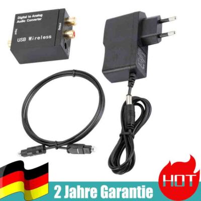 DigitalAnalog-Audiokonverter Kabel Koaxial Optisch Digital auf Analog Cinch L/R