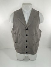 FRONTIER CLASSICS - Canvas Western Mens L Vest - EXECELLENT
