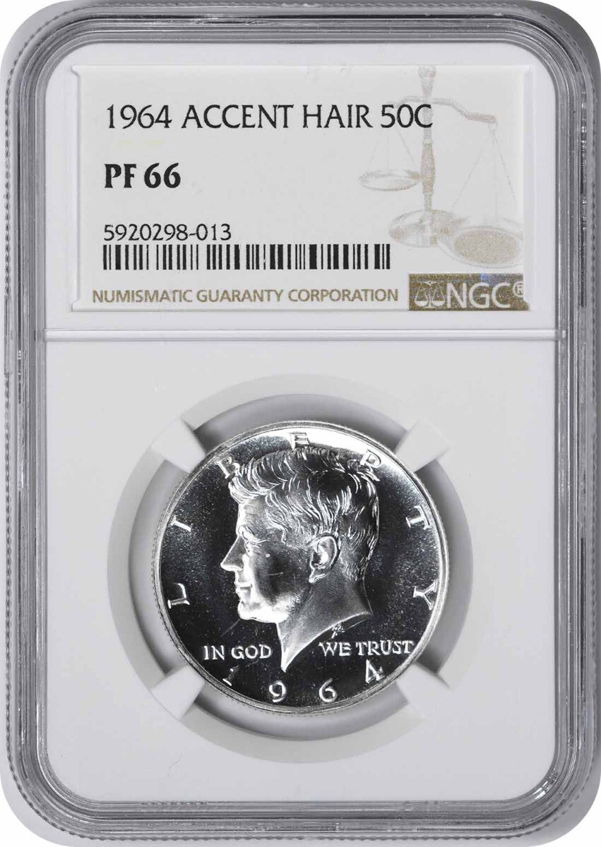 アメリカ　コイン　1964 プルーフ　ACCENTED HAIR 1964 Accented Hair PF-66 Kennedy Half Dollar | eBay