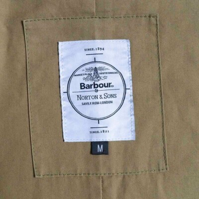 Barbour Norton and Sons Waxed Oiled Brown Jacket Blouson Coat Men