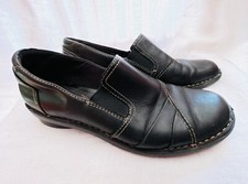 Ladies Clarks Bendables Size 8 1/2 Loafer Black Casual Side Stretch Slip On