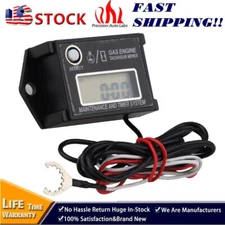 Waterproof Tiny Tach Digital Hour Meter Tachometer Resettable Job Timer Power US