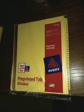 Gold Reinforced Laminated Tab Dividers 31-Tab 1-31 Letter Buff 31/Set