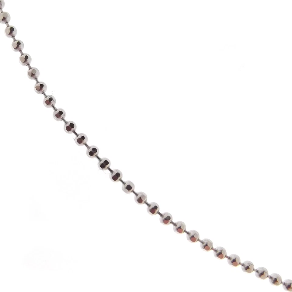 Collana palline in argento 925 a catena militare catenina lunga da uomo o donna - Immagine 4 di 4