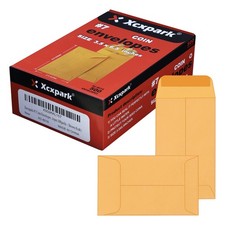 500 PCS Coin Envelopes 3.5 x 6.5 inches Brown Kraft with SelfAdhesive Flap
