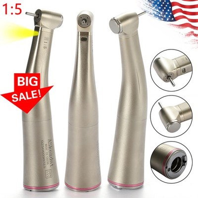 Dental Fiber Optic 1:5 Contra Angle Electric Handpiece Mini Head Increasing NSK