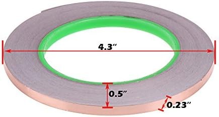 Copper Foil Tape Double-Sided Conductive 1/4 Inch