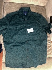 Men s Dress Collar Shirt Standard Fit Short Sleeved Size M