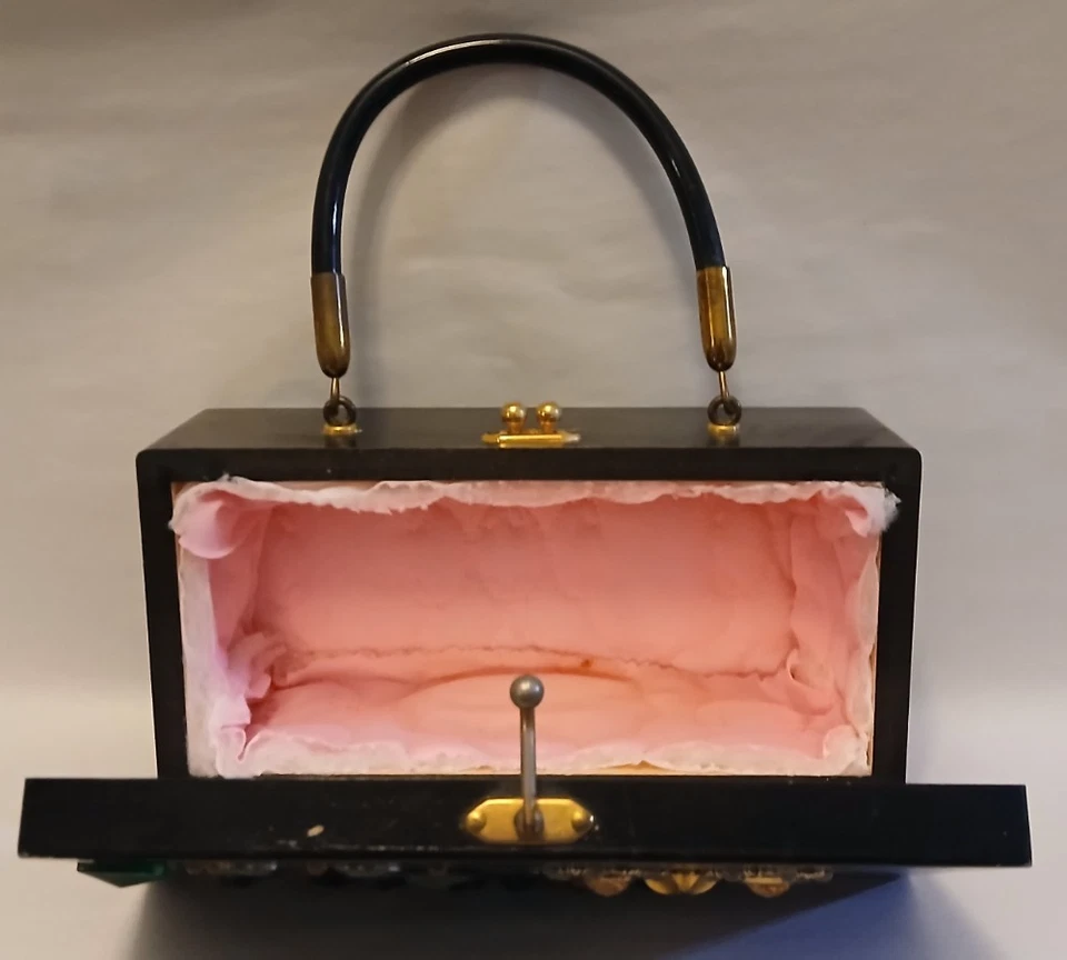 Bolso de mano Enid Collins de Texas años 60 de madera - "Out on a Limb" Foto 4 de 4