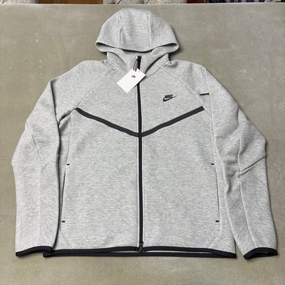 Nike Tech Fleece Hoodie Jacket Mens Medium Gray Full Zip Athletic Swoosh Logo