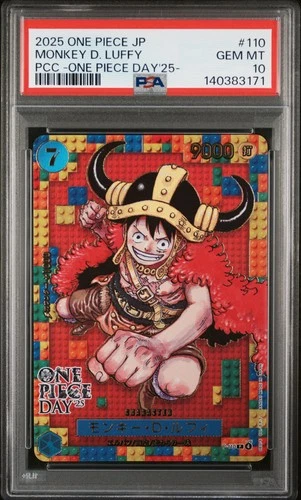 2025 ONE PIECE JAPANESE PREMIUM CARD COLLECTION #110 MONKEY D. LUFFY PSA 10
