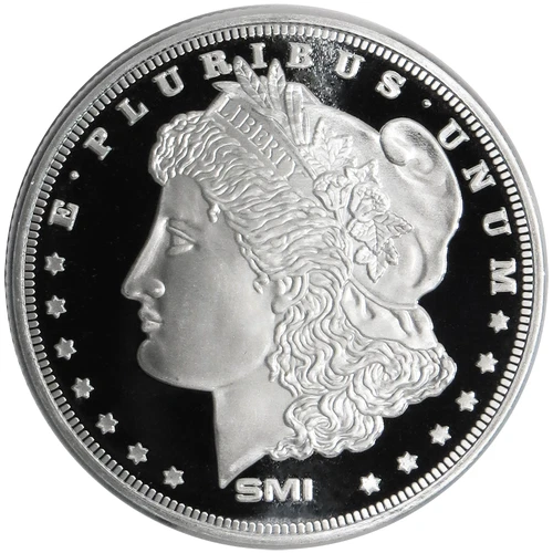 1 Troy oz Sunshine Mint Morgan Design .999 Fine Silver Round Mint Mark SI