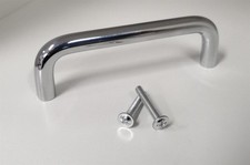 128mm Chrome D-Shape Curved Furniture Cupboard Handle