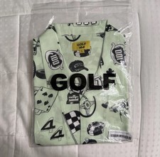 golfmatic golf wang tyler the creator camp flog gnaw blue button up tee shirt