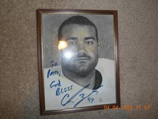 Chris Zorich Chicago Bears signed 8X10 personalized To Patti, God Bless